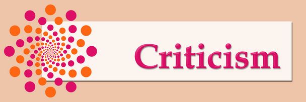 Criticism text written over pink orange background. - Photo, Image