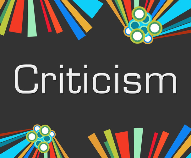 Criticism text written over dark colorful background. - Photo, Image