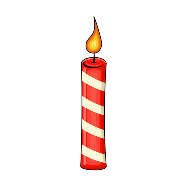 bougie de Noël pour la conception de Noël isolé sur fond blanc
 - Vecteur, image