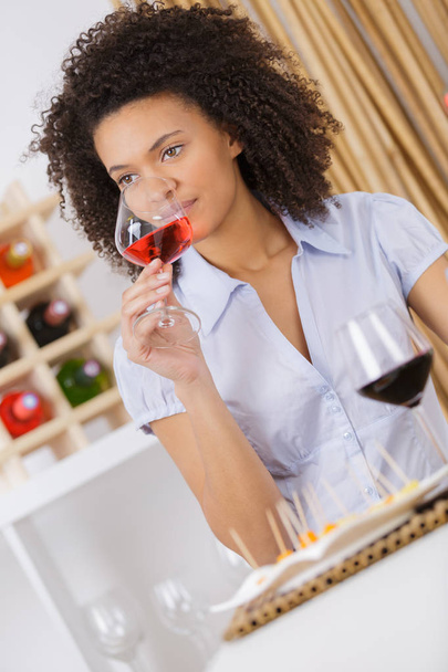 woman drinking wine and female - Photo, Image