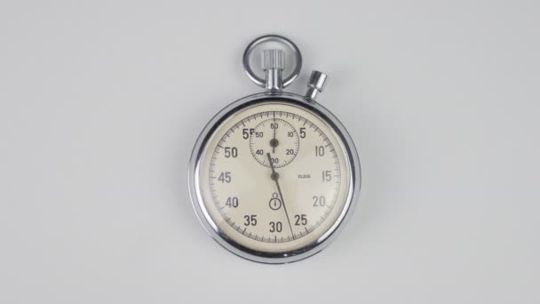 Time-lapse of Stopwatch on a white background - Footage, Video