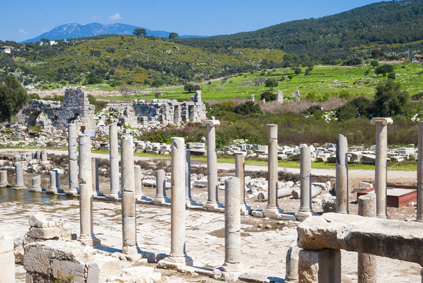 Via colonnata, rovine dell'antica Patara, provincia di Antalya, Tu
 - Foto, immagini