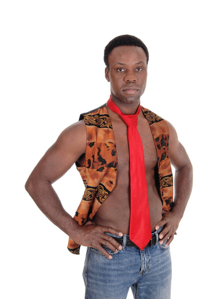 Handsome African man in vest and tie - Fotografie, Obrázek