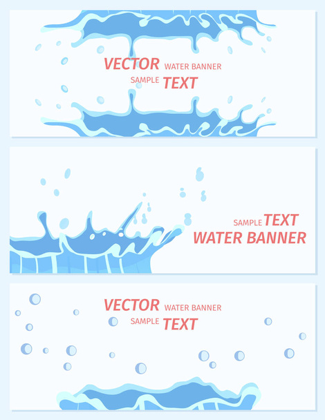 Vector Water Banner with Spare Place for Text. - Διάνυσμα, εικόνα