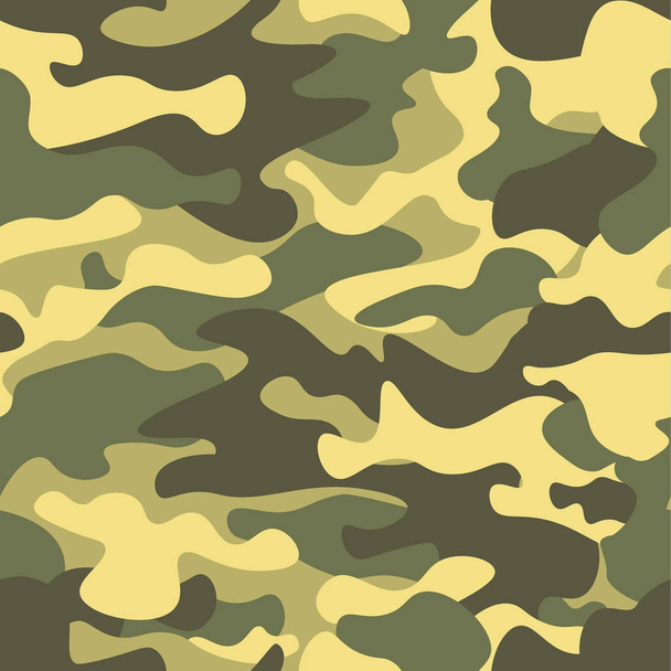 Abstract Military Camouflage Background Made Of Splash. Seamless