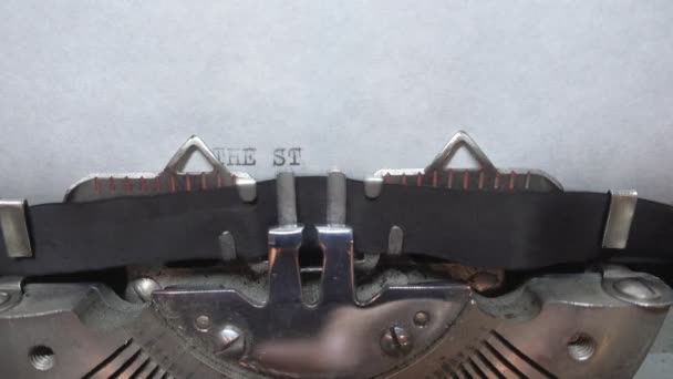 Typing text at the typewrite - Footage, Video