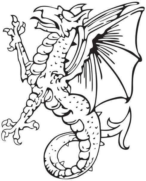 heraldische dragon No10 - Vector, afbeelding