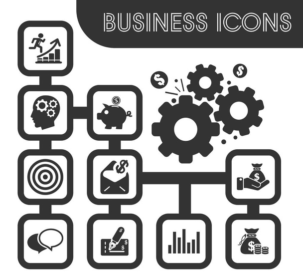 Business icons set - Vettoriali, immagini