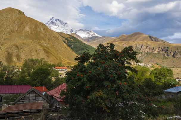 view of the kazbeg mountain  - Photo, Image