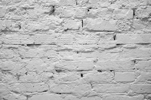 Old white brick wall as background - Photo, Image