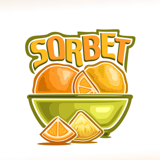 Vektorové logo pro citrónovým sorbetem - Vektor, obrázek
