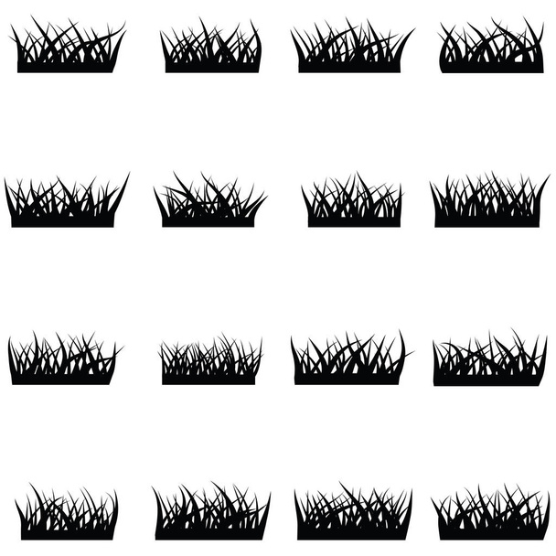 Ensemble d'icônes en herbe
 - Vecteur, image