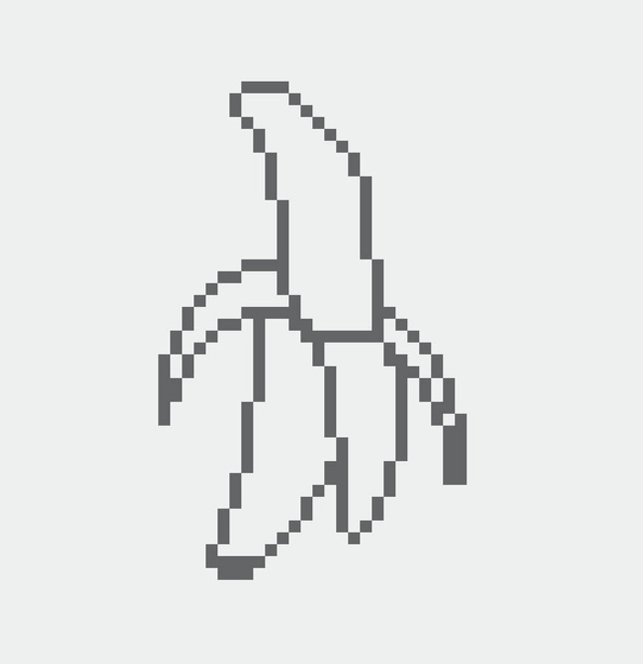 Banana pixel Icon, in the vector. EPS 8 format. - Vektör, Görsel