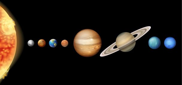 The Solar System - Vector, Image