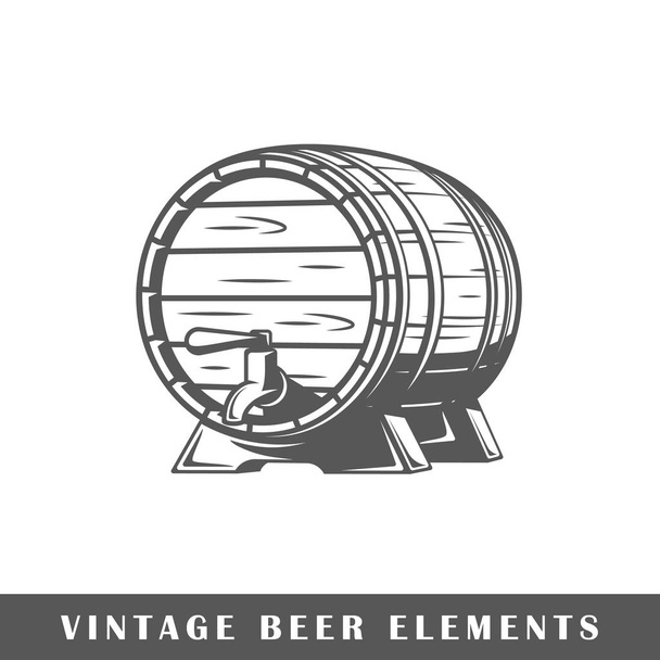 Barriles de cerveza aislados sobre fondo blanco
 - Vector, imagen
