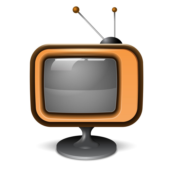 Retro Tv reális ikon - Vektor, kép