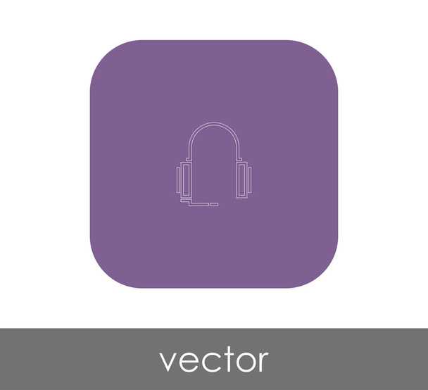 headphones web icon - Vector, Image