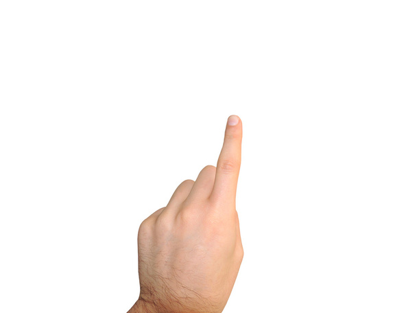 Man hand touch virtual screen - Fotó, kép