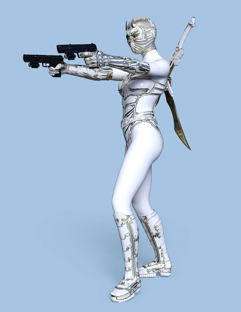 3D CG rendering of a super woman. - Φωτογραφία, εικόνα