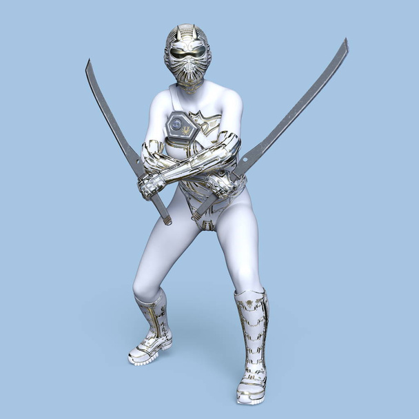 3D CG rendering of a super woman. - Фото, изображение