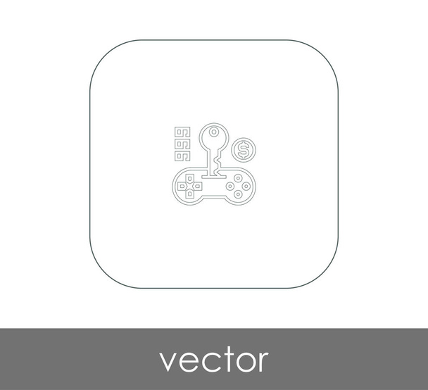 joystick flat icon - Vektor, Bild