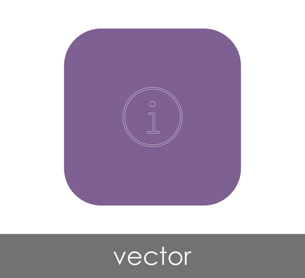 information sign icon for web design and applications - Vetor, Imagem