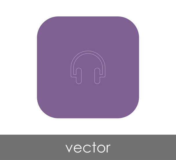 headphones sign icon, vector illustration - ベクター画像