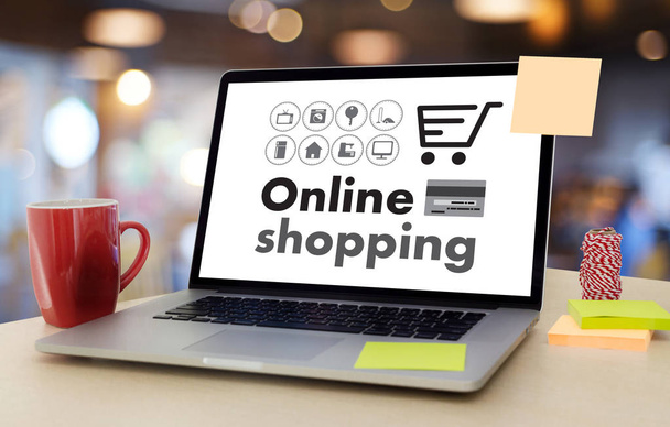 Online Shopping Add to Cart Order Store buy Sale Online shopping - Fotografie, Obrázek