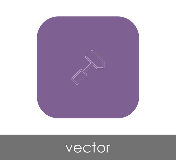 hammer tool flat icon, vector illustration - Vektor, kép