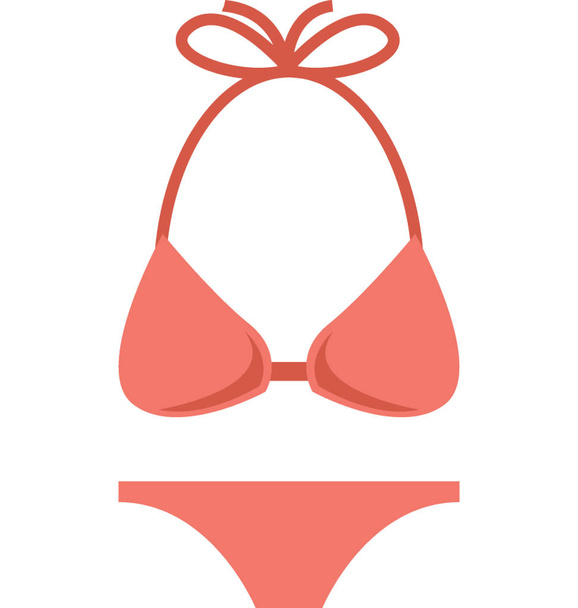 Bikini Flat Vector Icon - Vector, Image