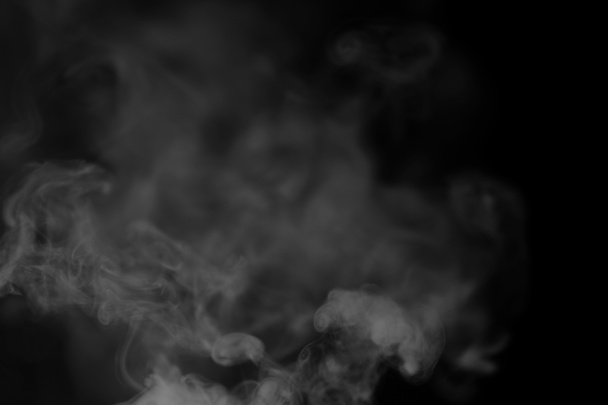 Humo blanco sobre fondo negro. Textura de humo. Clubes de wh
 - Foto, Imagen