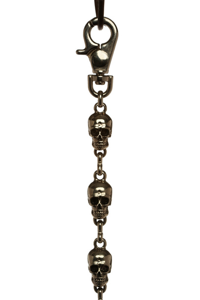 Part of metal chain of skulls - Foto, Imagem