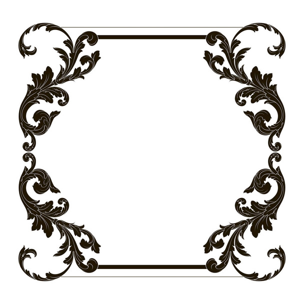 Classical baroque ornament vector  - Vector, Image