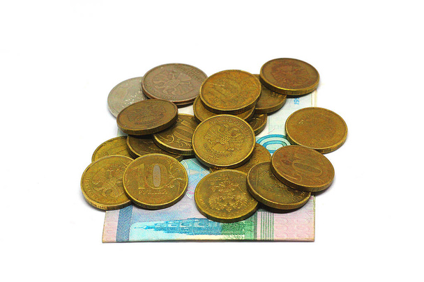 Russian money isolated on white background - Photo, Image