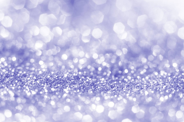 Soft violet or blue bokeh light is the soft blurred circles of light white and light purple - Photo, Image