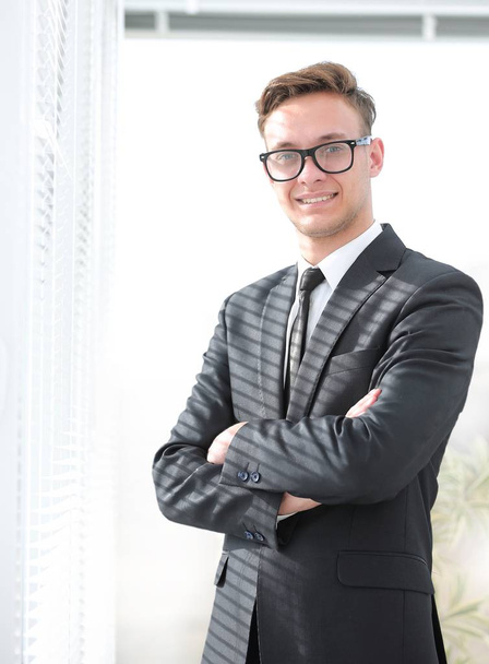 portrait of serious businessman with glasses - Foto, Imagem
