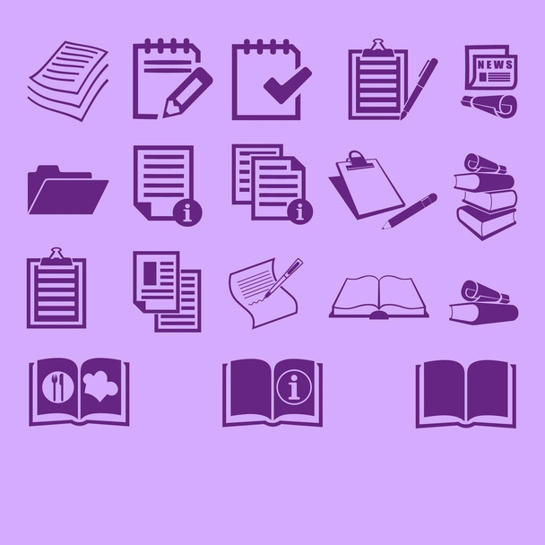 Iconos de documento ilustración
 - Vector, Imagen