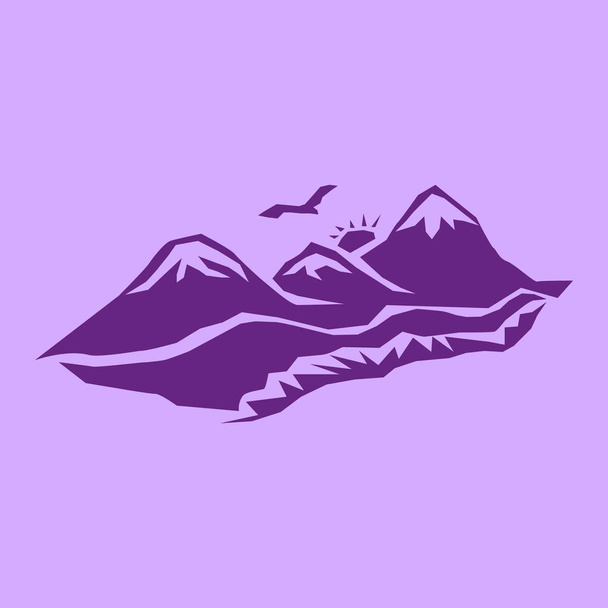 Montañas icono ilustración
  - Vector, imagen
