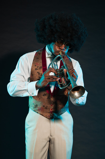 Black african american jazz musician. - Photo, Image