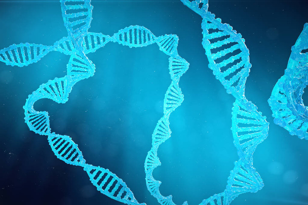 Molecola di DNA Helix con geni modificati. Correggere la mutazione con l'ingegneria genetica. Concetto Genetica molecolare, illustrazione 3d
 - Foto, immagini