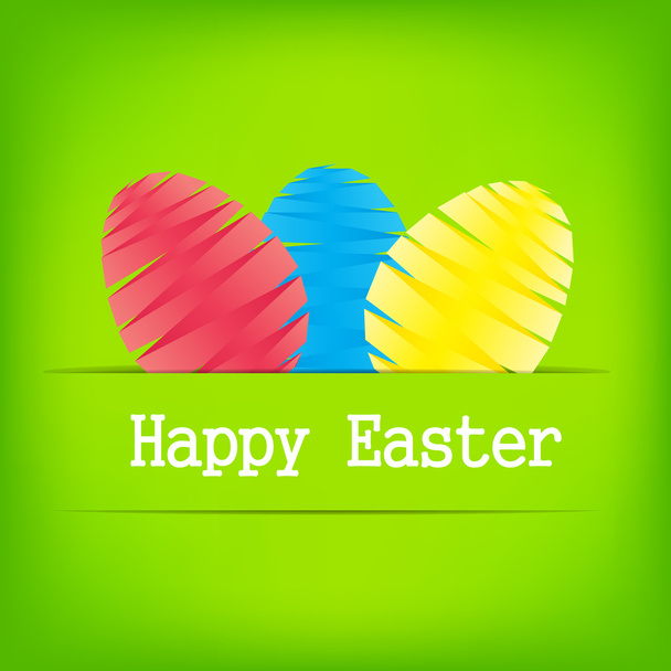 Vector Paper card with easter eggs - Vector, afbeelding