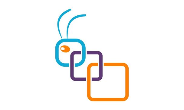 Ant 接続ロゴ デザイン テンプレート ベクトル - ベクター画像