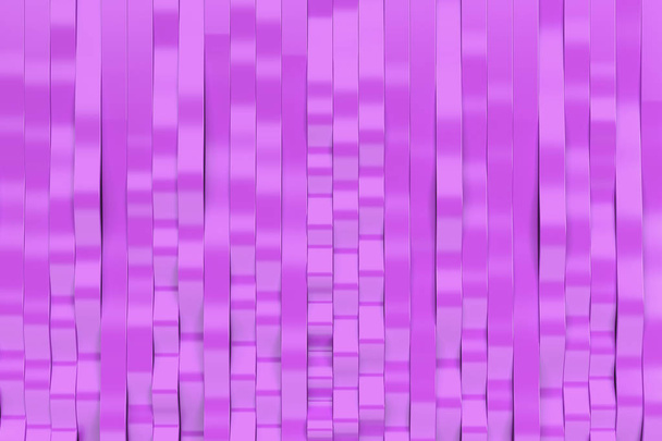 Abstrakcja 3d renderowania fioletowe fale sinus - Zdjęcie, obraz