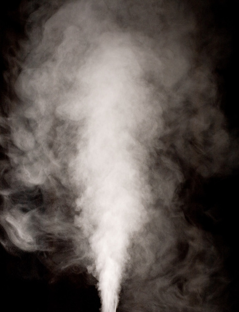 steam biały na czarnym tle - Zdjęcie, obraz