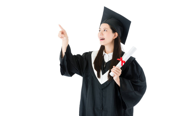 female college student successfully graduation - Foto, Imagem