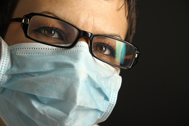 Woman with medical mask - Foto, Bild