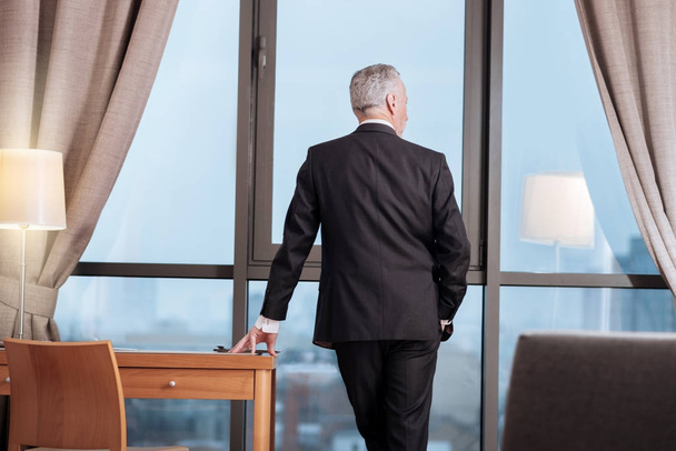 Senior experienced businessman esteeming view - Φωτογραφία, εικόνα