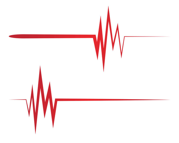 Art design heartbeat pulse - Vector, Image