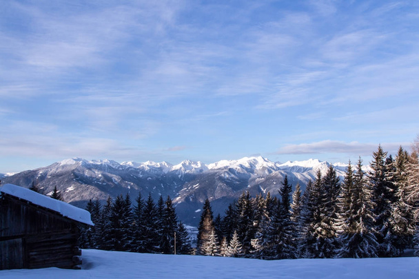 Dél-tirol-hó Alpok hegyek táj   - Fotó, kép