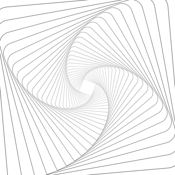 Retângulo geométrico arredondado linha figura cinzenta sobre um fundo branco. Ilustração vetorial
. - Vetor, Imagem
